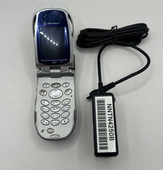 Motorola i series i95cl – Gray and Blue ( Nextel ) Color Flip Phone VTG Y2K Good