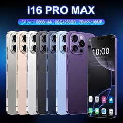 2025 New i16 Pro Max 6.8″ Android 14 Smartphone Unlocked Dual SIM/8000mAh
