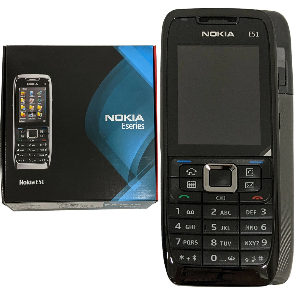 Nokia E51 Single SIM 130MB + 96MB Black ABC Keypad Factory Unlocked 3G GSM