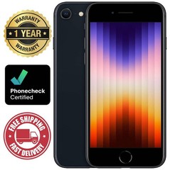 Apple iPhone SE 3rd Gen (2022) – 64 GB – Midnight (Straight Talk) – Excellent