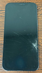 Unlocked Apple iPhone 12 Pro Max – 256GB Blue – Crcks – Face ID LCD Issue – Read