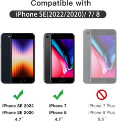 3PCS Full Coverage Screen Protector for iPhone SE 3/SE 2/8/7 4.7 Inch Case-Frien