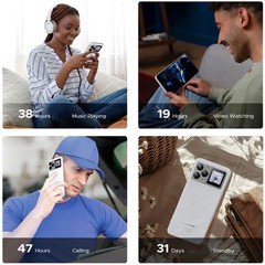 DOOGEE M30 PRO 4G LTE Smartphone Android 16 TWS Earbuds Dual Screen NFC 64+256GB