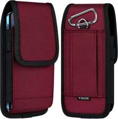 Cell Phone Pouch Nylon Belt Holster Case Compatible with iPhone 16/15/14/13/12/1