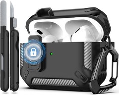 Military Hard Case Black for AirPods Pro 2nd Gen with Cleaning Kit – Protective