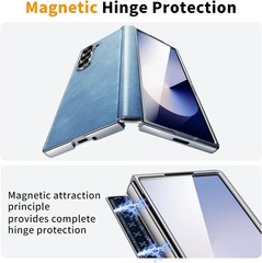 Leather Case for Samsung Galaxy Z Fold 7 Military Grade Protection