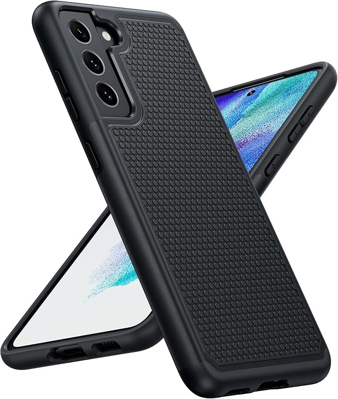 Galaxy S21 FE 5G Case – Dual Layer Heavy Duty Shockproof Cover for 6.4inch Black