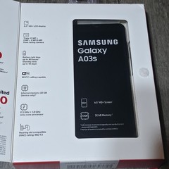 Total By Verizon Samsung Galaxy A03s 32GB Black Prepaid Smartphone New