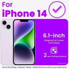 Slim Liquid Silicone Case for iPhone 14 6.1 Inches, Soft Gel Rubber Full Coverag