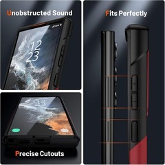 2PCS Rugged Heavy Duty Case & Shockproof Cover for Samsung Galaxy S24 Ultra
