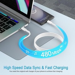 20W USB-C to C Cable Fast Charger for iPhone 15 Pro Max, Samsung Galaxy 23 Ultra