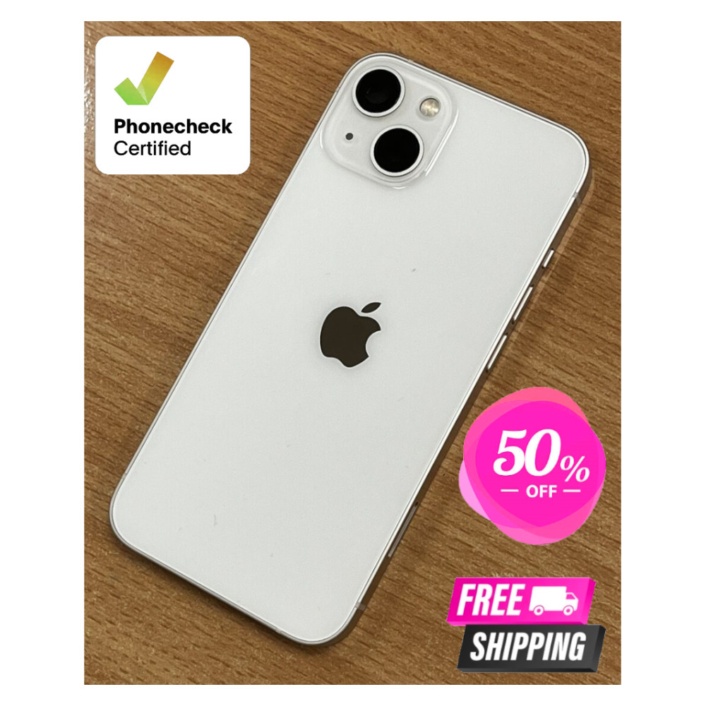 Apple iPhone 13 256GB 128GB Midnight Starlight Pink Unlocked T-Mobile Verizon 5