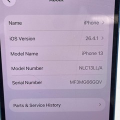 Broken T-Mobile Apple iPhone 13 256GB 26.4.1 NLC13LL/A /Cracked Back & Screen