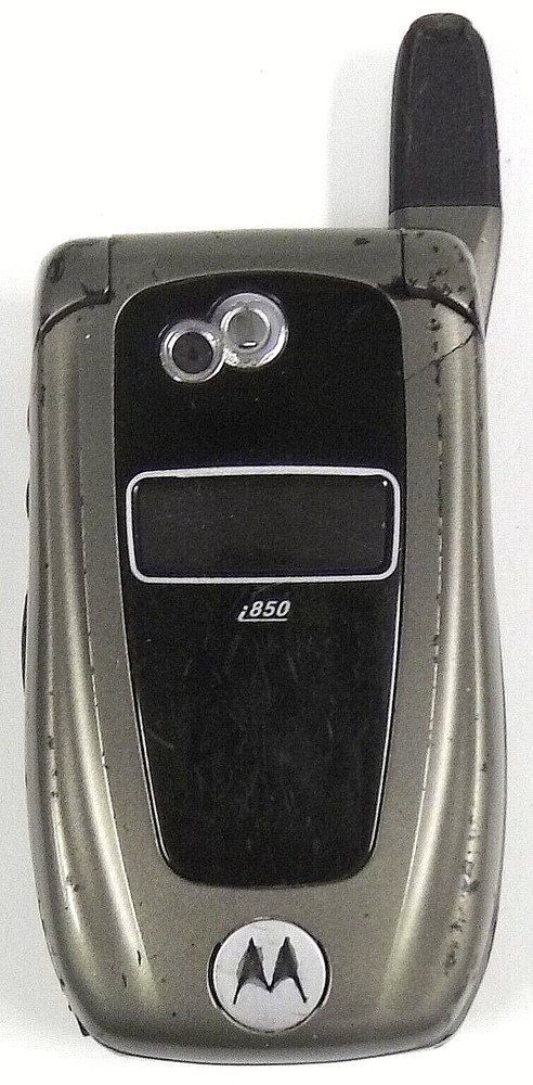 Motorola i850 – Gray and Black ( Nextel ) Rare PTT iDEN Cellular Flip Phone