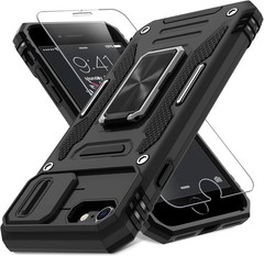 Case for iPhone SE 2022/2020, iPhone 8/7 with Slide Camera Cover + Screen Protec