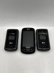 Vintage Mixed Lot of 3 Cell Phones Untested Power up LG Samsung ATT Verizon Flip