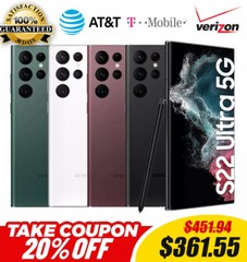 New Samsung Galaxy S22 Ultra 5G 128GB/256GB/512GB Factory Unlocked Smartphone