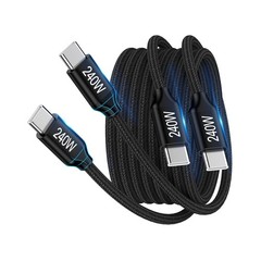 240W Fast Charging USB C to USB C Cable 2Pack 3FT for Samsung Galaxy Phones