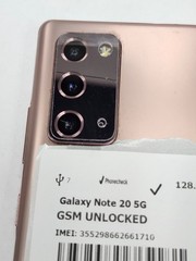 DEFECTIVE – Samsung Galaxy Note 20 5G – 128GB – Bronze – GSM Unlocked – 12559