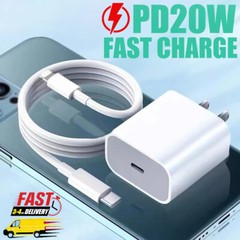 20W USB-C Fast Charger PD Adapter+Cable For iPhone 14 13/12/8/10 XR X Pro iPad