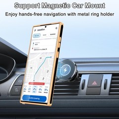 Soft TPU Case & Ring Stand for Samsung Galaxy S23 Ultra with Magnetic Car Mount