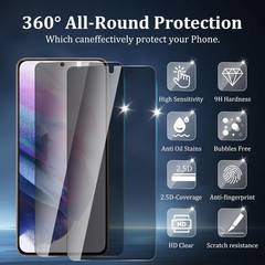 [4+2 PCS] Privacy Screen Protector & Camera Lens Protector for Samsung Galaxy S2