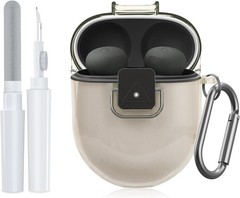 Google Pixel Buds Pro 2 Case Cover with Lock Clip, Clear TPU Case for Google Pix