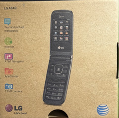 LG A340 – Black (AT&T) Cellular Flip Phone original Box-Vintage Collectible