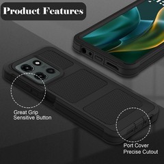 Motorola Moto G 5G 2025/2026 Case, Moto G Play 2026 Case with Tempered Glass Scr