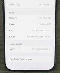 Apple iPhone Air – 256 GB – White (Verizon) – FOR PARTS – Cracked Front – READ