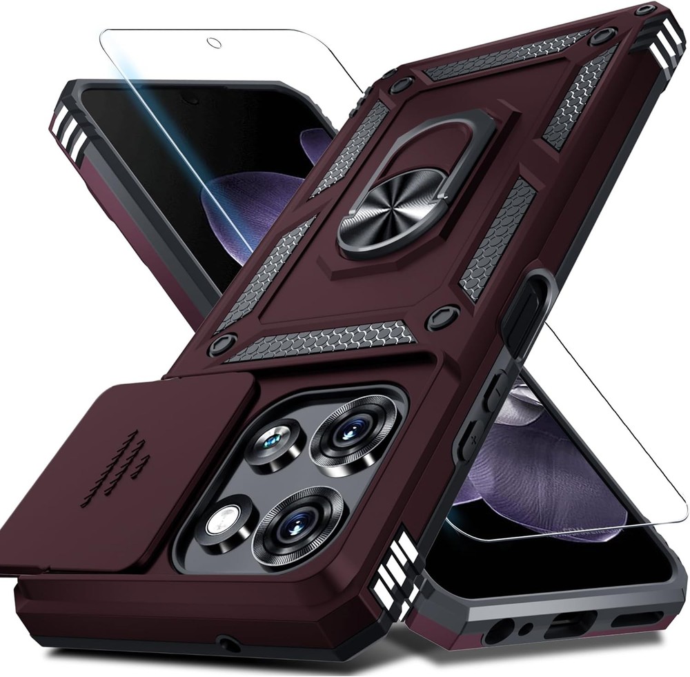 1. For Moto G 2026 Case, Moto G Play 2026 Shockproof Cover, Wine Red 2. For Mo