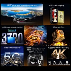 5G MINI Rugged Phone With Action Camera Android 16 Octa Core FOSSiBOT F116 Pro