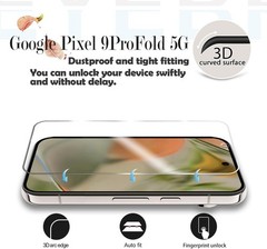 6.3 Inches Screen Protector for Google Pixel 9 Pro Fold, 2+2 Pack