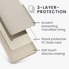 Google Pixel 10 Pro XL Case – TPU Silicone Phone Cover with Soft Cream Matte Fin