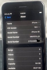 Apple iPhone SE 3rd Gen 64gb (Midnight) Straight Talk Wireless – 100% Battery
