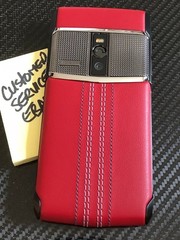 Genuine Vertu NEW Signature Touch 5.2″ Clous De Paris Red Leather NEW RARE