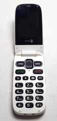 Doro PhoneEasy 626 – Consumer Cellular – White Flip Phone – Tested/Works