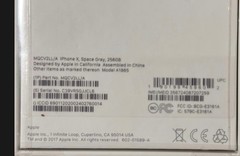 Apple iPhone X – 256 GB – Space Gray A1865 (Unlocked) Authentic Sealed New