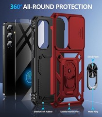 Samsung Galaxy S26 Case with Screen Protector & Camera Lens Cover, Black