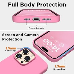 Designed for iPhone 14 Pro Max Case, Liquid Silicone Case with 2X Screen Protect