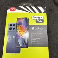 Straight Talk Motorola moto G (2025) 5G Prepaid 64GB 6.7″ Smartphone, Blue NEW