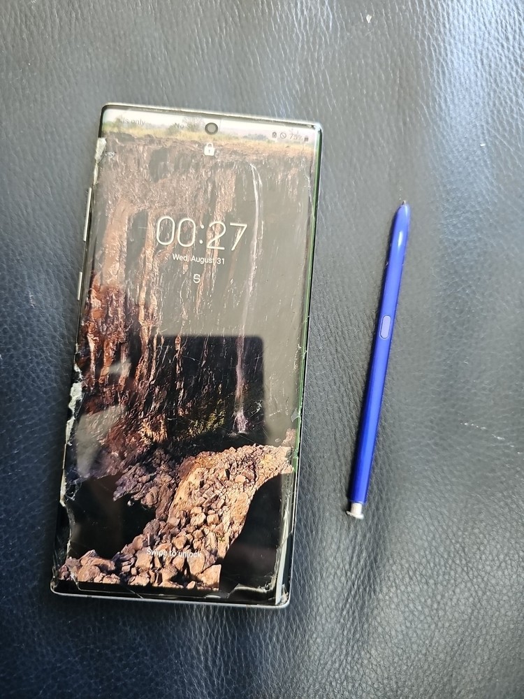 Samsung Galaxy Note10+ 256GB SM-N970U Aura Glow ( VERIZON )For parts