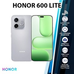 (New) Honor 600 Lite 5G Android Cell Phone (GREY/12GB+256GB/Dual SIM/Unlocked)