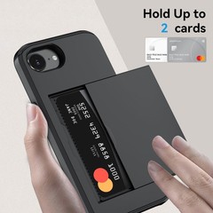 iPhone 16e Case & iPhone 17e Case Wallet, Dual Layer Shockproof Slim Phone Cover