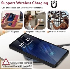 Wallet Case for Samsung Galaxy S25U Multi-Function Detachable 2 in 1 Magnetic Ph