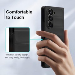 Samsung Galaxy Z Fold 6 Slim Fit Bumper Case, Anti-Scratch Shockproof Black