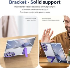 Violet Samsung Galaxy Fold 7 Case with Multi-Angle Kickstand, Anti-Fingerprint &