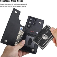 Wallet Case & Card Holder for Samsung Galaxy S23 Ultra 6.8 Inch Shockproof Cover