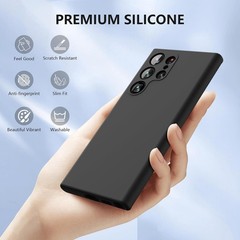 Silicone Case for Samsung Galaxy S24 Ultra 6.8 Inch Anti-Scratch Shockproof Slim