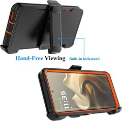 1. For Moto Edge 2025 Rugged Case, Heavy Duty Shockproof Cover, Belt Clip Holste